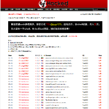 全球被黑站点统计系统